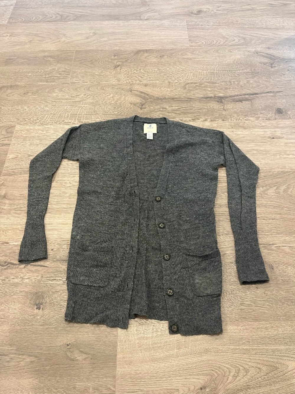 Aerie Charcoal Gray Button Up Long Cardigan - Small